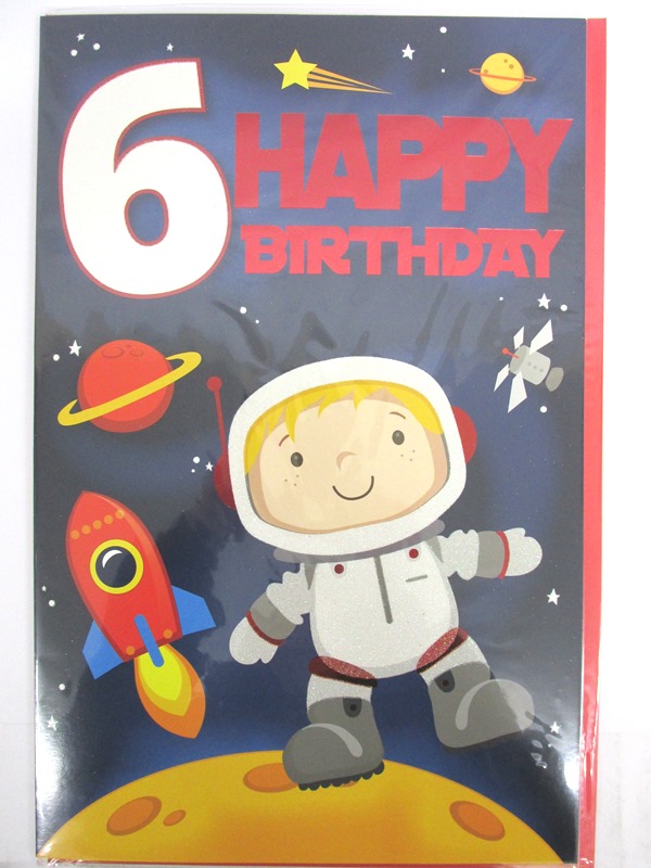 Image of Large Age 6 Boy Birthday Card Pk619722