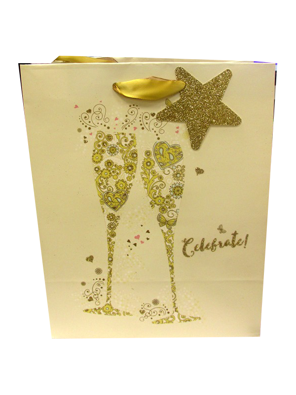 Image of Champagne Gift Bag Medium Pk12