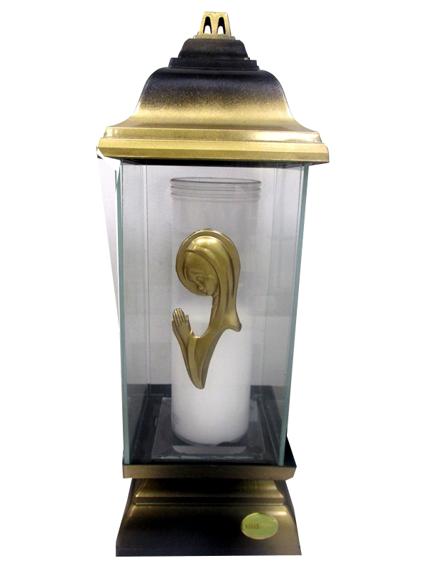 Image of Prayer Glass Grave Candle Pk6