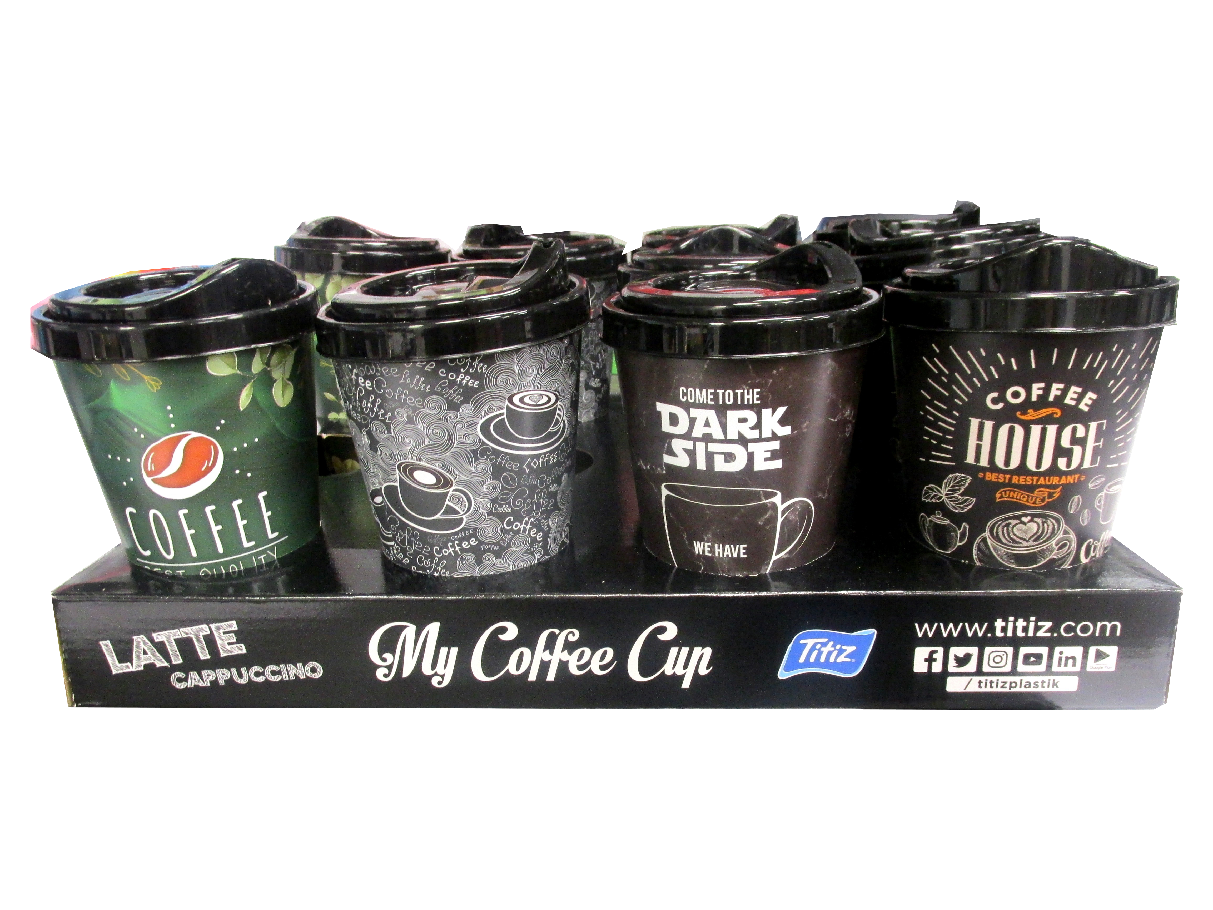 Image of Titiz Coffee Cup 400ml 4 Asst Pack 24
