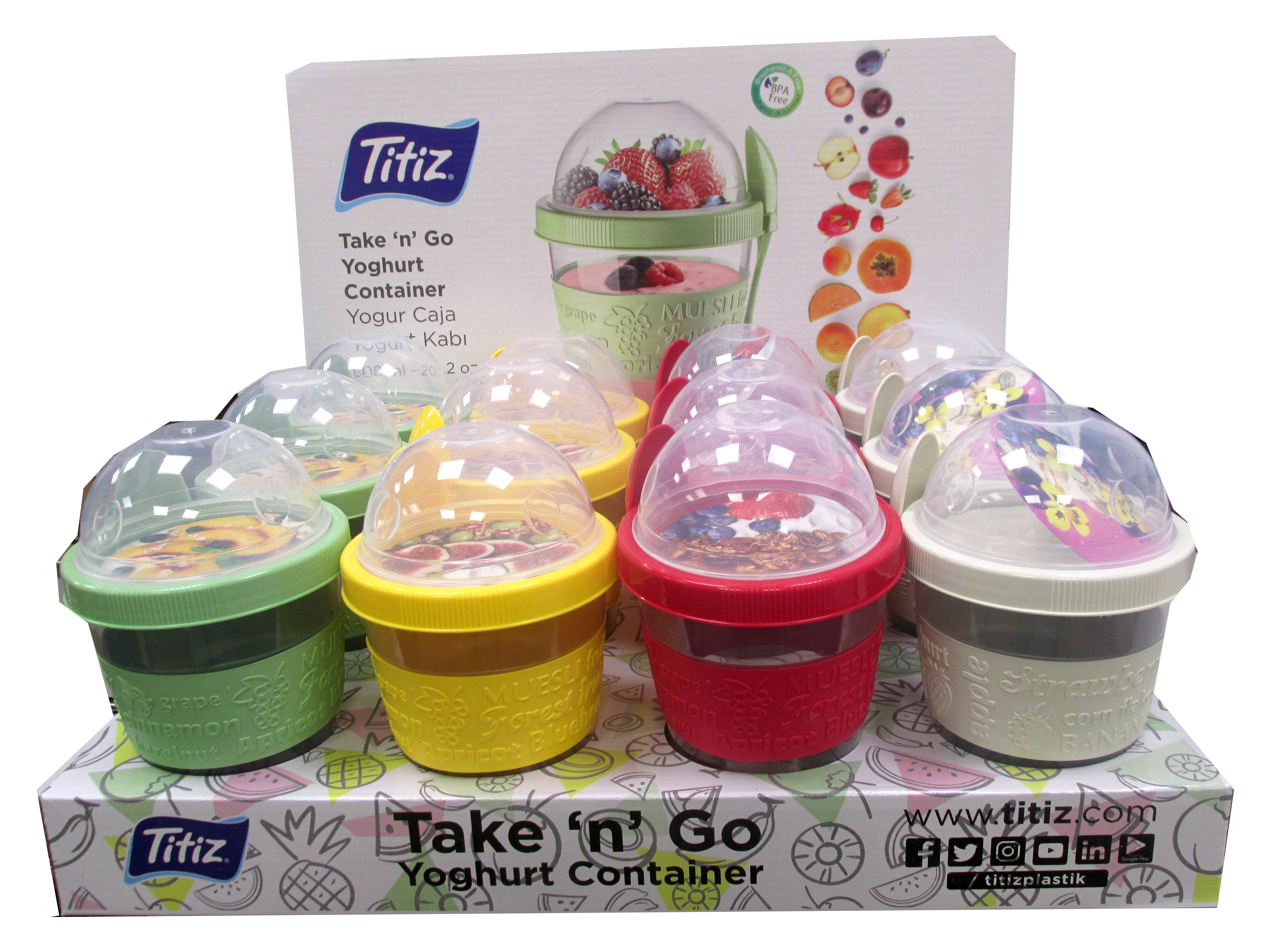 Image of Titiz Take N Go Yoghurt  Container  Pk 24
