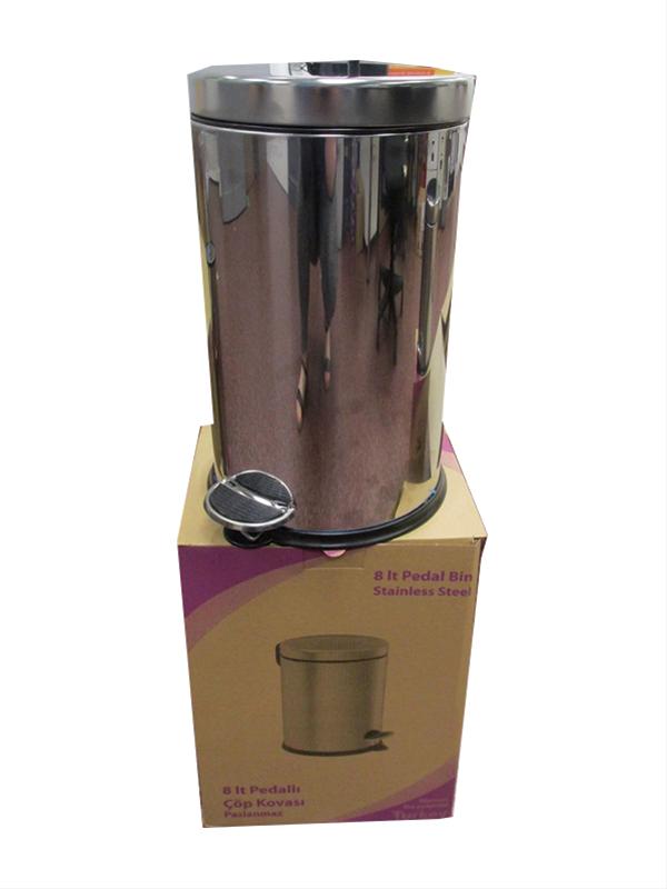 Image of 8ltr Stainless Steel Pedal Bin Pk6