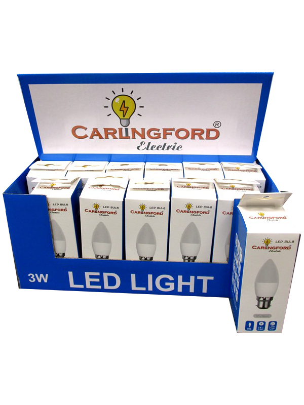 Image of Carlingford Candle Bulb 3w25watt Led Pin Pk24