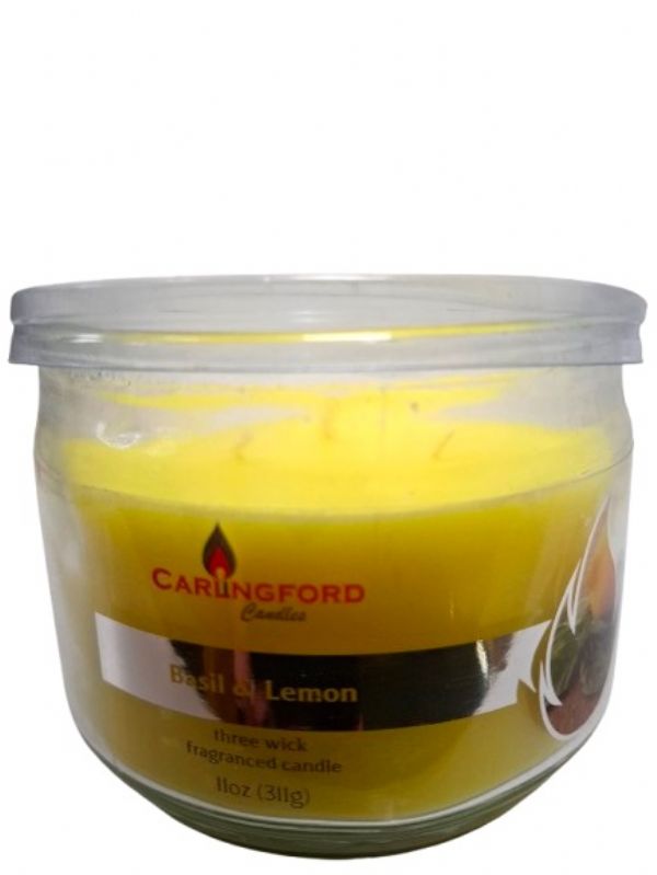 Image of Carlingford Premium Basil&lem Candle Pk6x11oz