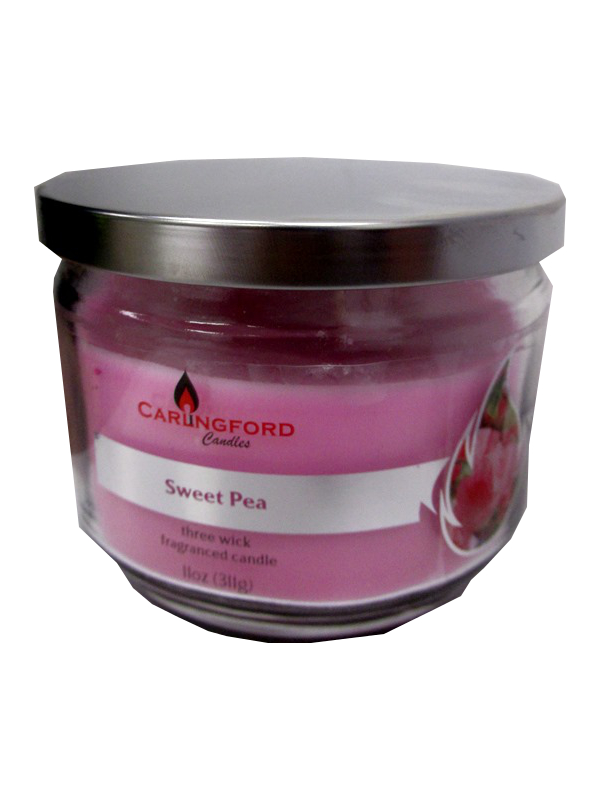 Image of Carlingford Premium Sweet Pea Candle Pk6x11oz