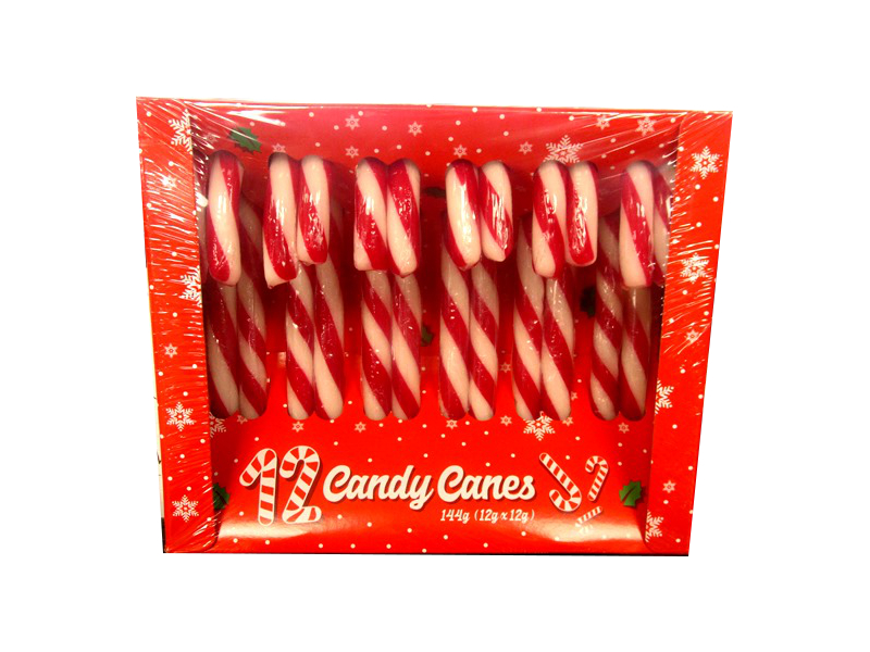 Image of Peppermint Candy Canes Red & White Pk 24x12'S