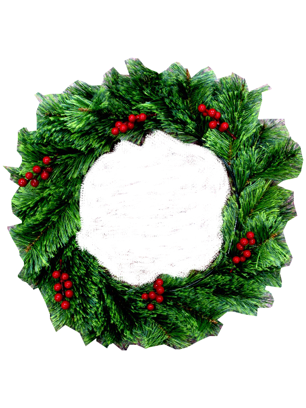 Image of Lge Pine & Berry Wreath 55cm Pk12