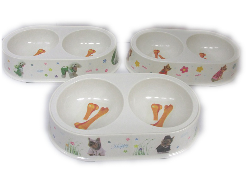 Image of Small Twin Pet Bowl 25cm/9.5