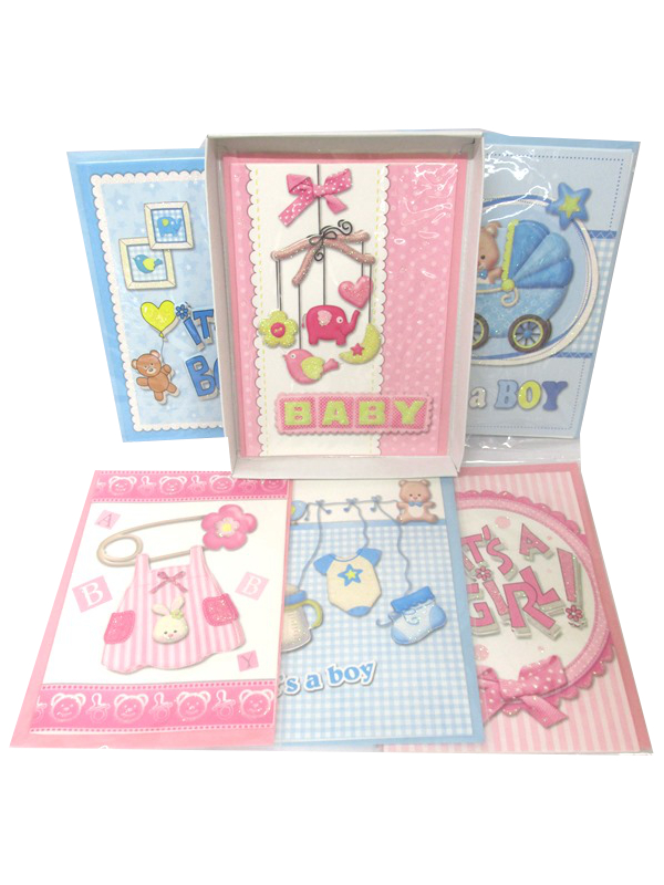 Image of Greeting Cards Its A Girl/boy Asst Pk10