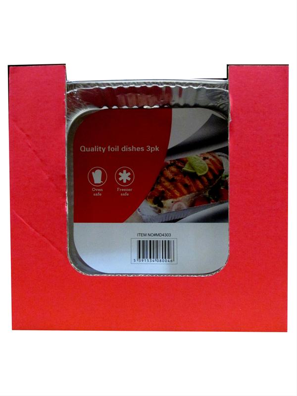 Image of Foil Dish Square 24x3's Md4303