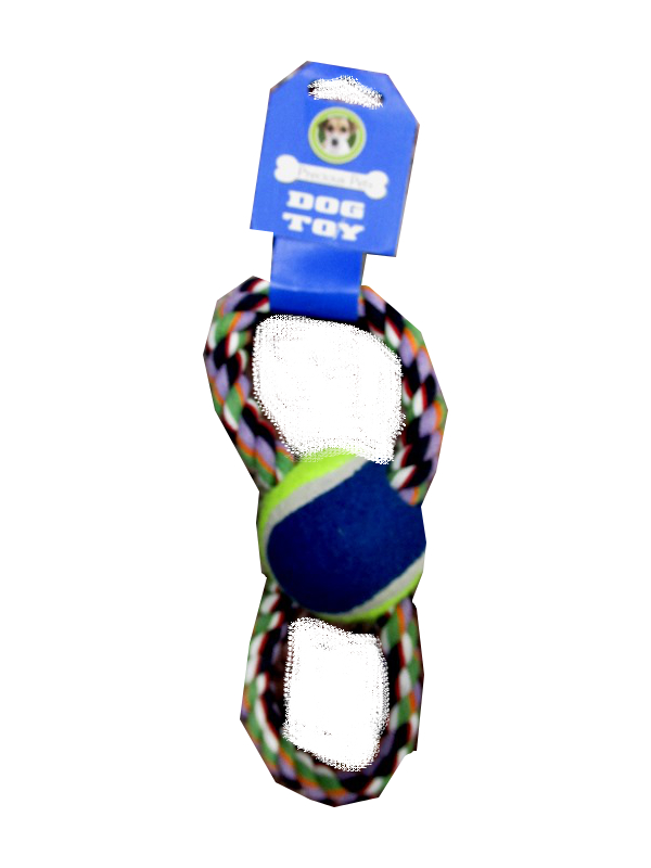 Image of Dog Toy Pull Rope Ball Pk12 Md4393