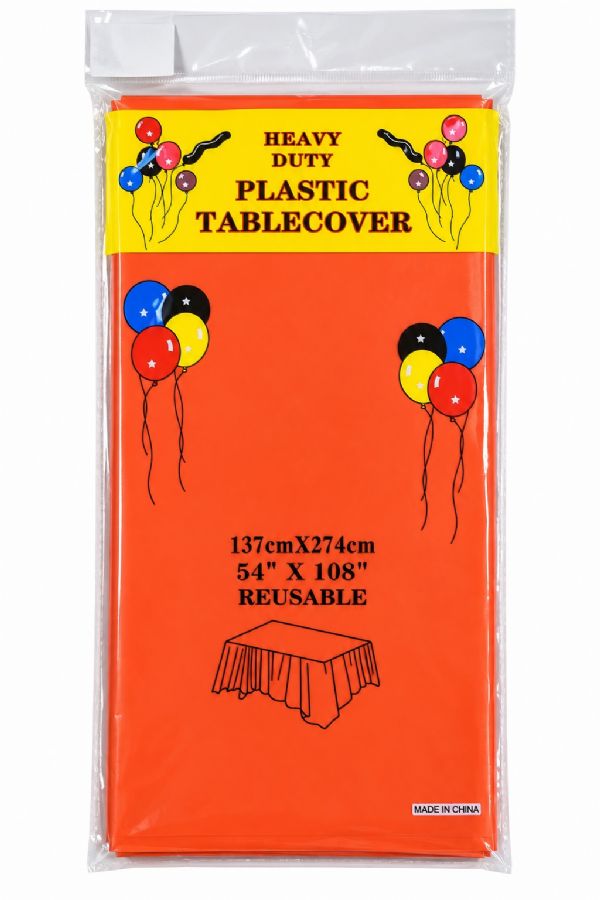 Photo of Red Reusable Tablecloth '54x108' Pk10