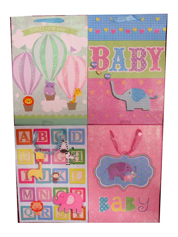 Image of Gift Bag  Medium Baby Asst Pk12