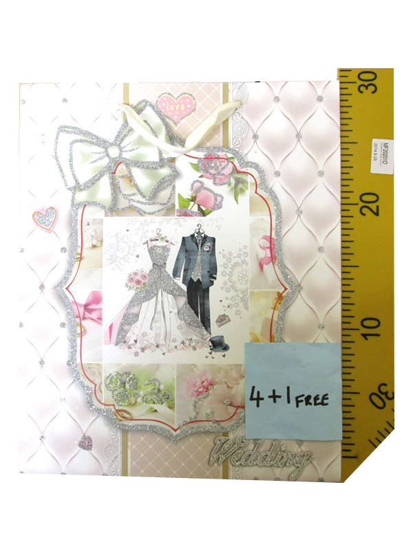 Image of Gift Bag Lge Wedding Bag  Asst Pk12