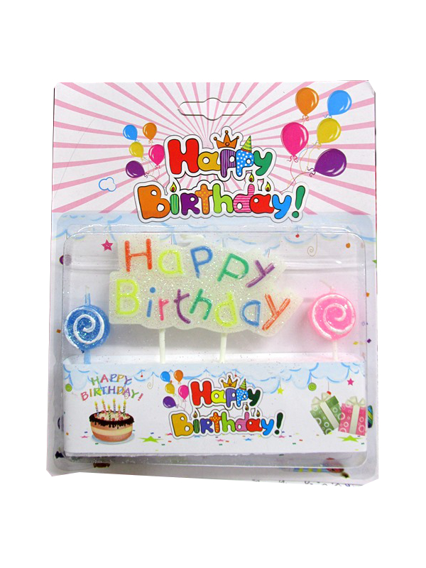 Image of Happy Birthday Candle  Set Pk12