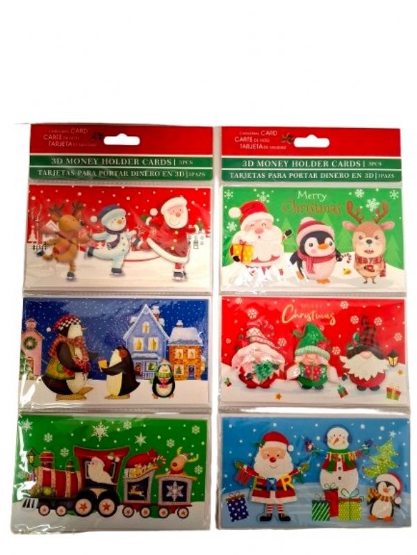 Photo of 3d Cute Xmas Money Wallet 3pk Pk12x3's
