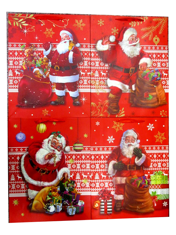 Image of Santa Presents Xmas Gift Bag Half Giant Pk12