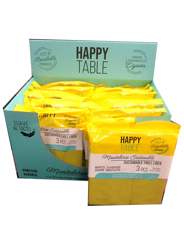 Image of Happytable 3pcs Green Linen Table Cloth  Pk14