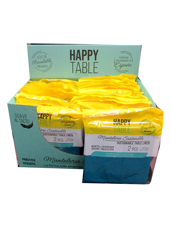 Image of Happytable 2pcs Blue Linen Table Cloth  Pk22