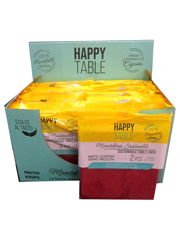 Image of Happytable 2pc Burgundy Linen Tablecloth Pk22