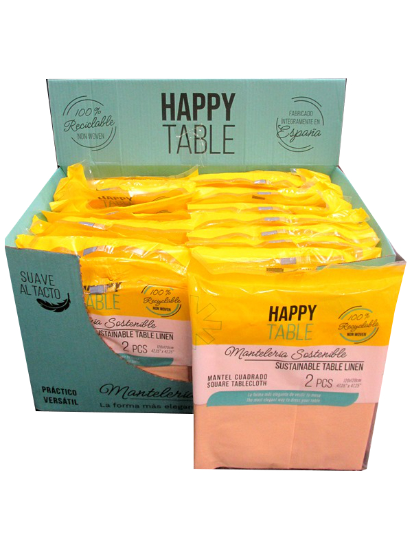 Image of Happytable 2pcs Caramel Linen Tablecloth Pk22