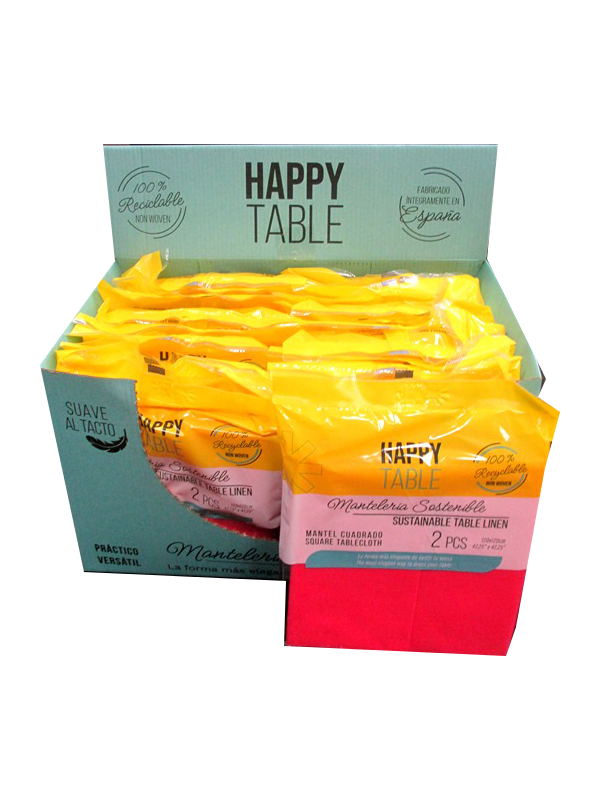 Image of Happytable 2pcs Fuchsia Linen Tablecloth Pk22