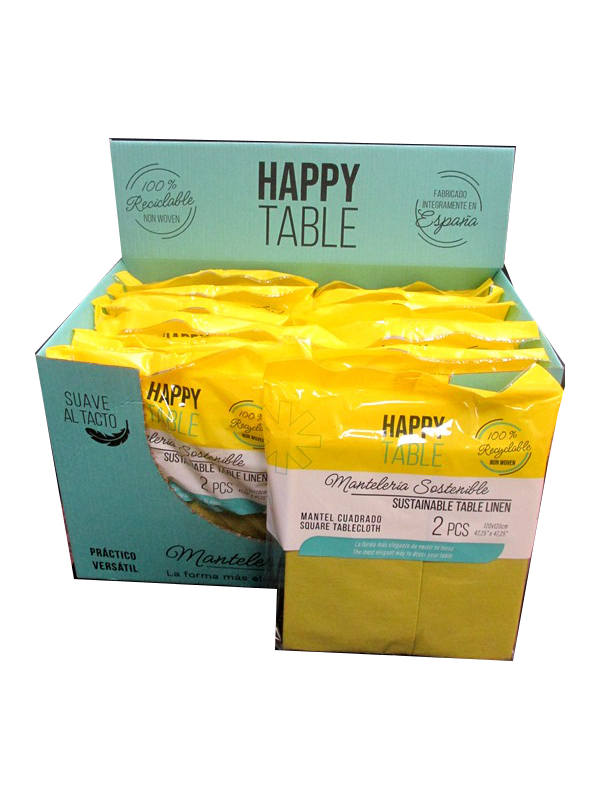 Image of Happytable 2pcs Green Linen Table Cloth  Pk22