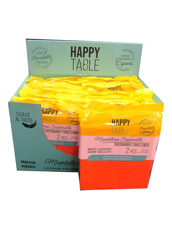 Image of Happytable 2pcs Orange Linen Tablecloth  Pk22