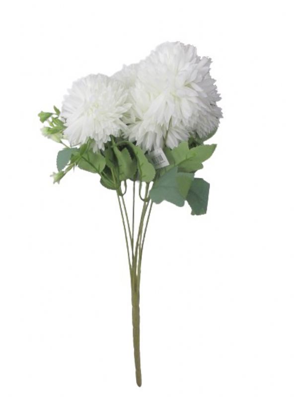 Photo of Ball Flower Bouquet White Only Pk12