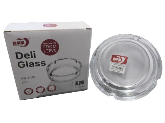 Image of Glass Ashtray 10.5cm Boxed  Pk24