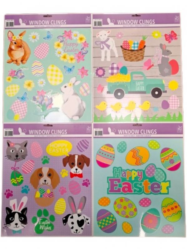 Photo of #2 Easter Window Clings 4 Asst Pk36