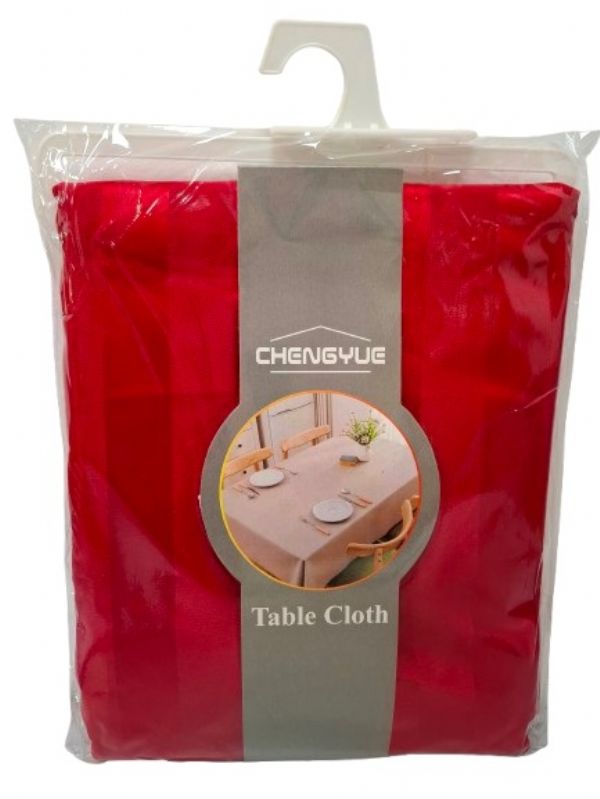 Photo of Red Table Cloth Polyester 60x72/150x180 Pk10