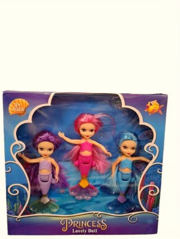 Photo of Mini Mermaid Princess 3pk Doll Set Pk24