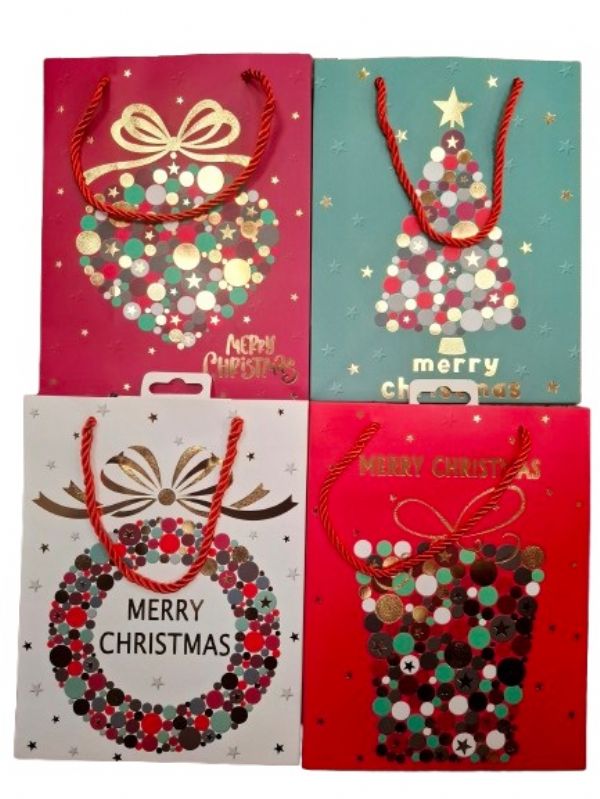Photo of Medium Xmas Baubles Gift Bag Pk12