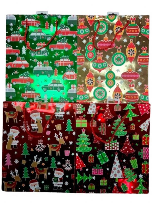 Photo of Large Glossy Xmas Gift Bag Pk12