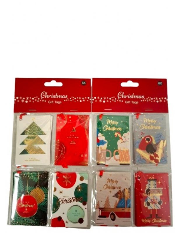 Photo of Christmas Tie On Gift Tags  8pk Pk12x8's