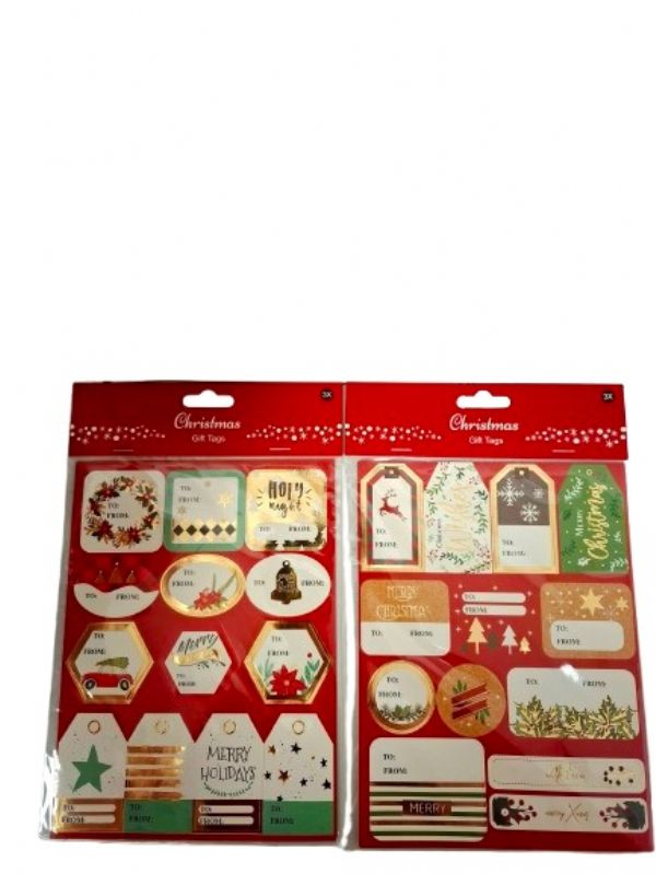 Photo of Christmas Stick On Gift Tags 39pcs Asst Pk12