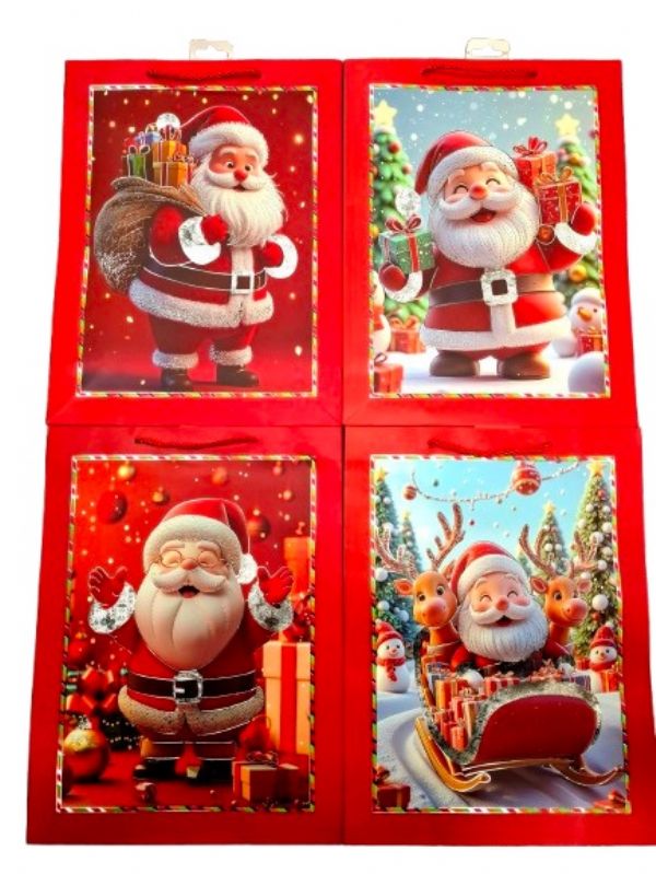 Photo of Ex Large Santa Xmas Presents Gift Bag Pk12