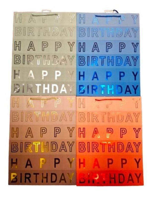 Photo of Ex Large Happy Birthday Gift Bag Pk12