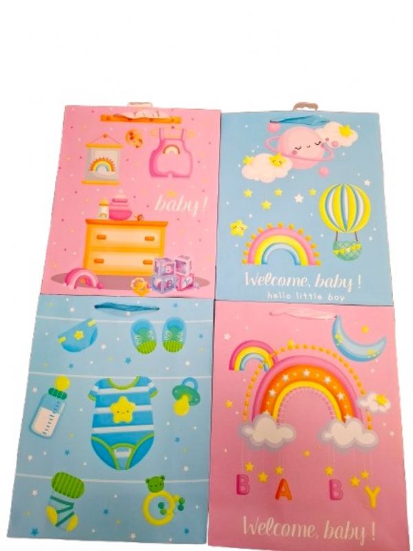 Photo of Lge Asst Boy/girl New Baby Gift Bag Pk12