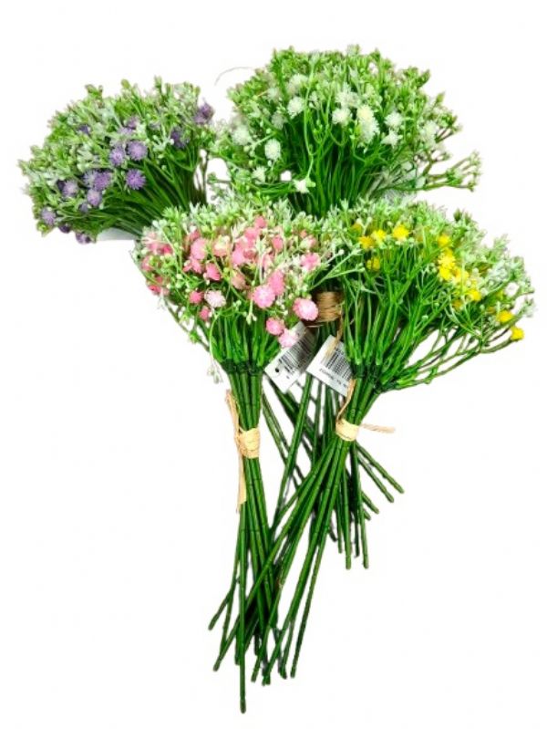 Photo of Tied Mini Carnation Bunch Gyp Pk24