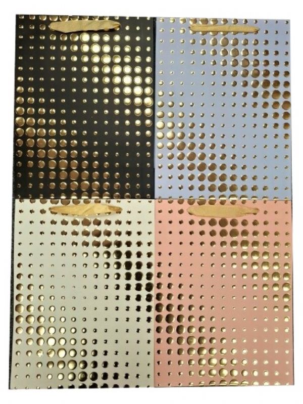 Photo of Medium Gold Bubbles Gift Bag Pk12