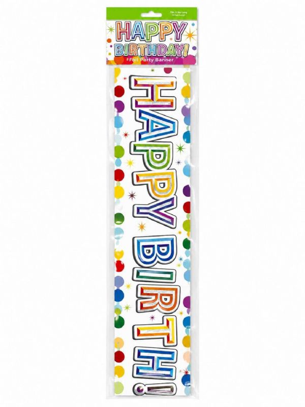 Photo of (inner) Happy Birthday Foil Banner 2.7m Pk24