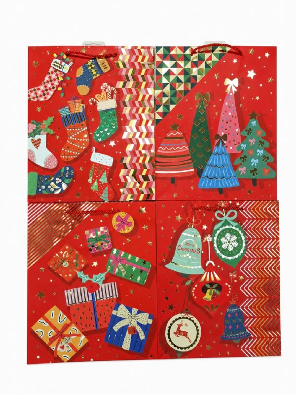 Photo of Large Merry Traditions Gift Bag Pk12