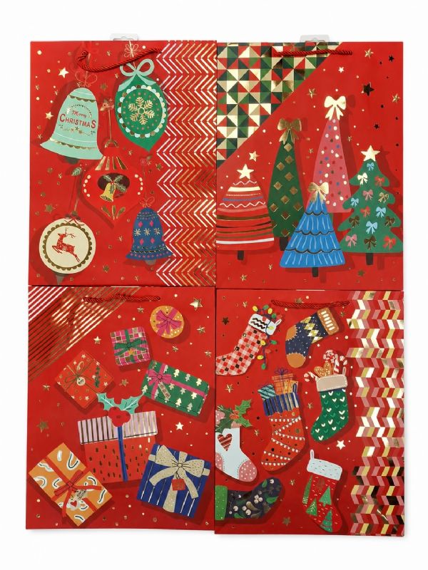 Photo of Ex Large  Merry Traditions Gift Bag Pk12