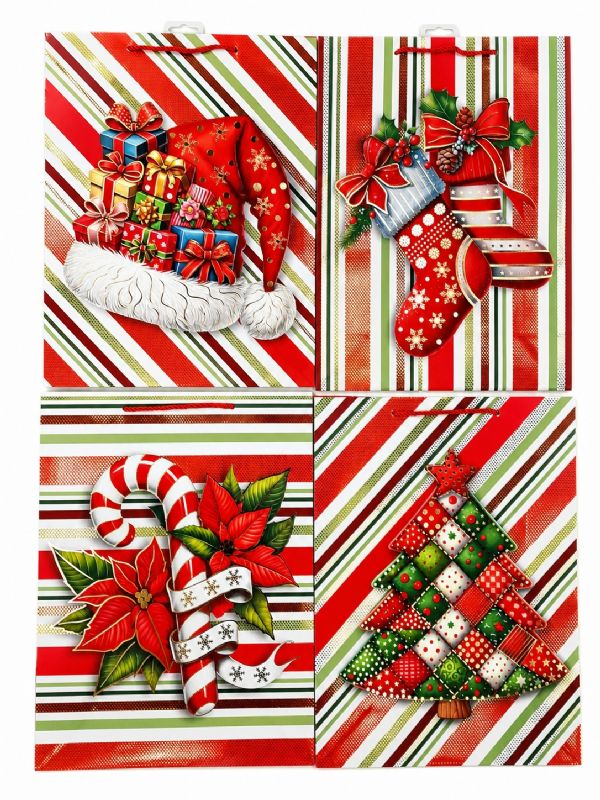 Photo of Ex Large Christmas Cheer Gift Bag Pk12