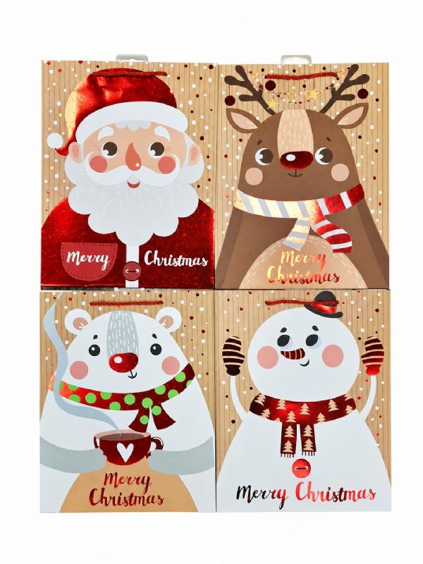 Photo of Medium Merry Christmas Friends Gift Bag Pk12