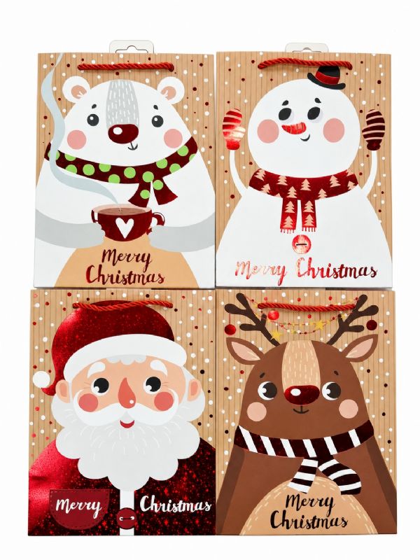 Photo of Large Merry Christmas Friends Gift Bag Pk12