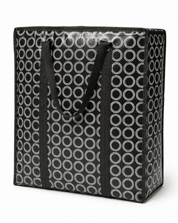 Photo of Circles Black & White Exlge Shopping Bag Pk12