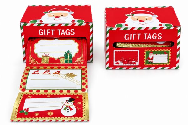 Photo of Christmas Stick On Gift Tags Traditional Pk12